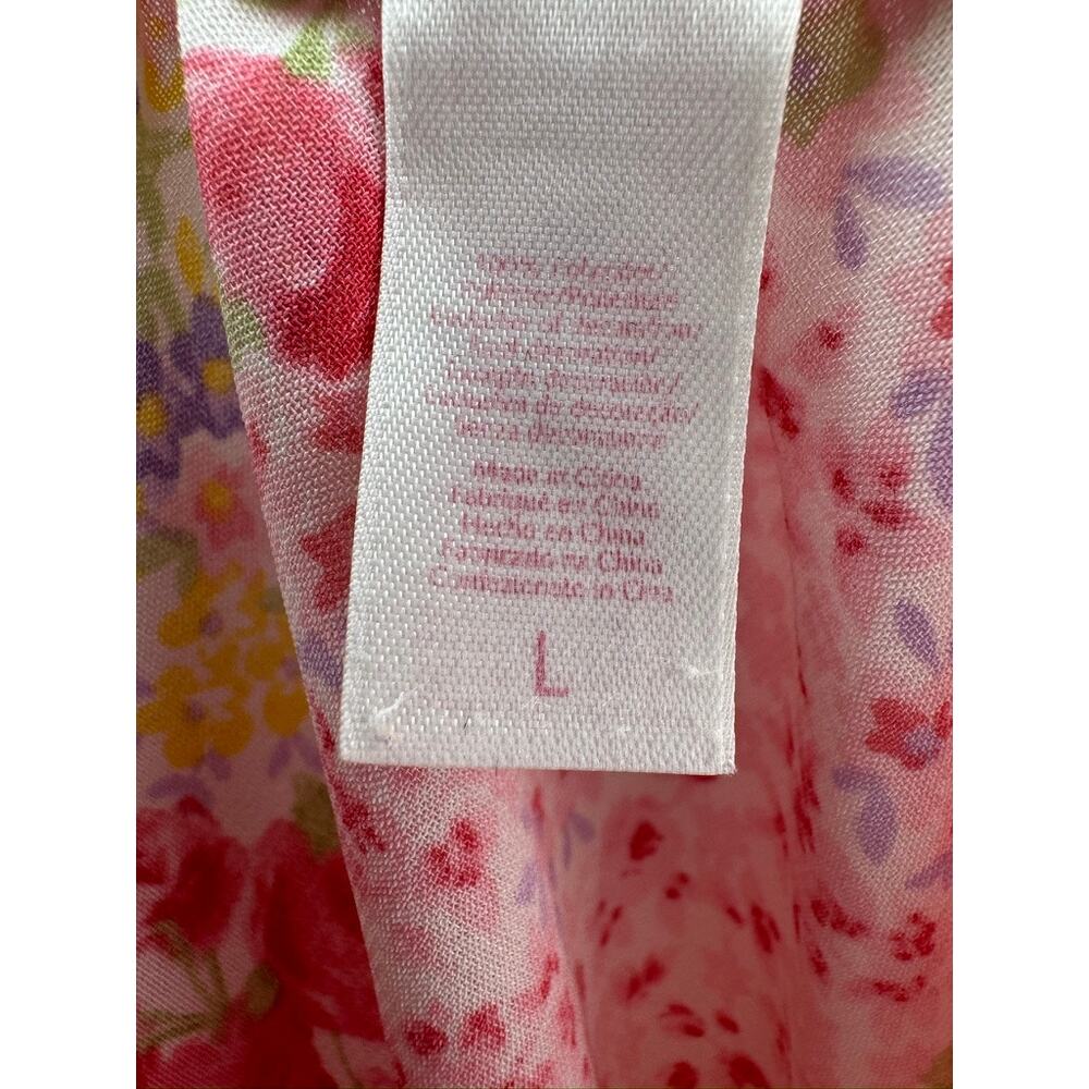 373. Oscar de la Renta Pink Label Floral Cami Top Size Large - Picture 4 of 7